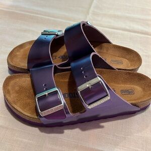 Metallic purple Birkenstocks size 37